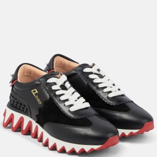 luxe kopen Christian Louboutin Loubishark leren sneakers zwart