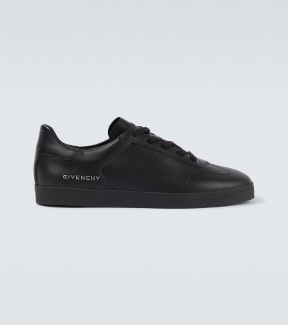 luxe kopen Givenchy Town leren sneakers zwart