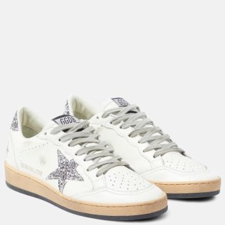 luxe kopen Golden Goose Ball Star leren sneakers wit