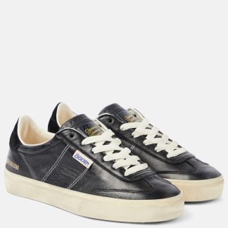 luxe kopen Golden Goose Soul-Star leren sneakers zwart