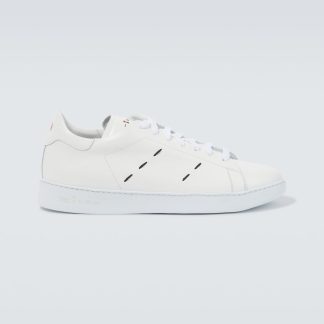 luxe kopen Kiton Leren sneakers wit