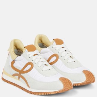 luxe kopen Loewe Flow Runner suède sneakers veelkleurig