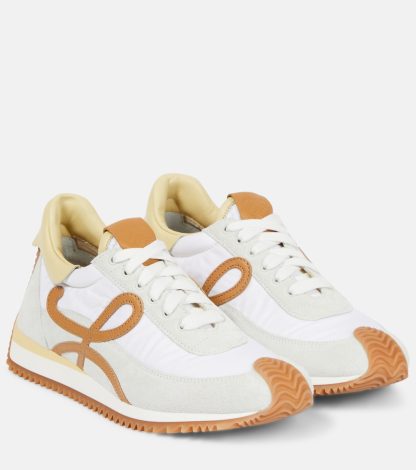 luxe kopen Loewe Flow Runner suède sneakers veelkleurig