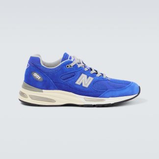 luxe kopen New Balance Made UK 991v2 sneakers met suède montuur blauw