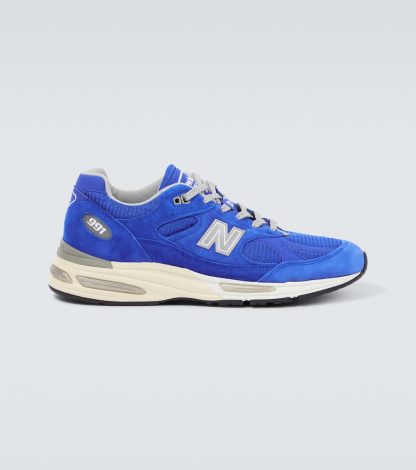 luxe kopen New Balance Made UK 991v2 sneakers met suède montuur blauw