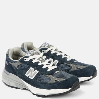 luxe kopen New Balance Made USA 993 suède sneakers blauw