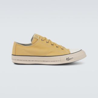 luxe kopen Visvim Skagway L.T. canvas sneakers geel