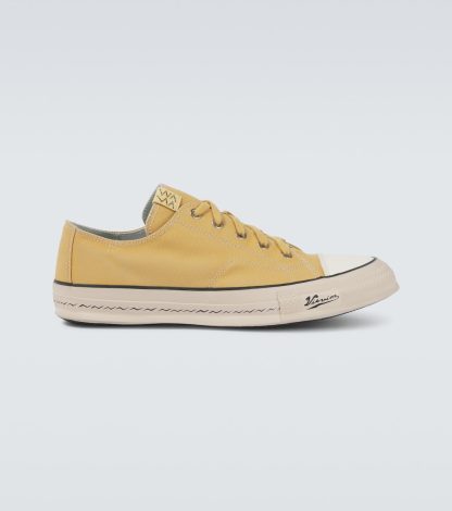 luxe kopen Visvim Skagway L.T. canvas sneakers geel