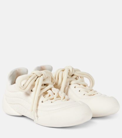 luxe replica Alexander McQueen Flexion leren sneakers wit