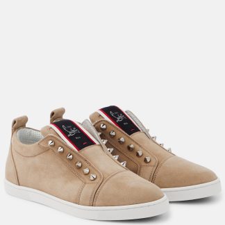 luxe replica Christian Louboutin Fav Fique A Vontade suède sneakers beige