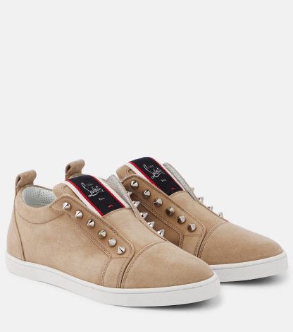 luxe replica Christian Louboutin Fav Fique A Vontade suède sneakers beige