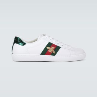 luxe replica Gucci Ace leren sneakers wit