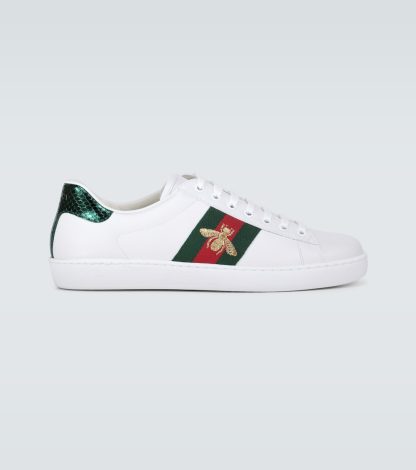 luxe replica Gucci Ace leren sneakers wit