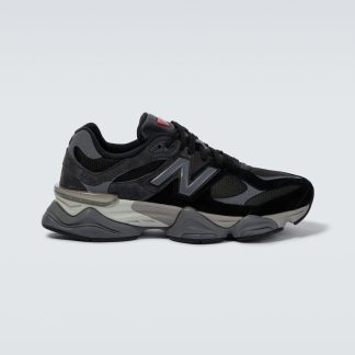 luxe replica New Balance 9060 sneakers met suède montuur zwart