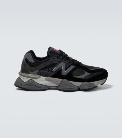 luxe replica New Balance 9060 sneakers met suède montuur zwart