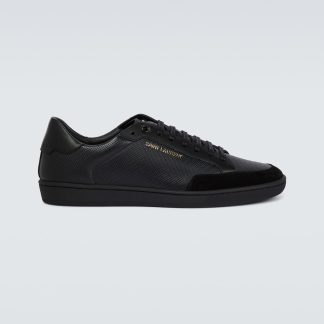 luxe replica Saint Laurent Court Classic lage sneakers zwart