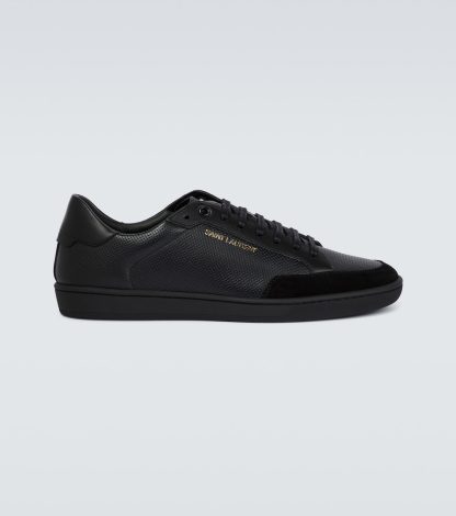 luxe replica Saint Laurent Court Classic lage sneakers zwart