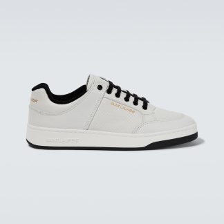 luxe replica Saint Laurent SL/61 leren sneakers met lage top wit