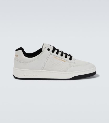 luxe replica Saint Laurent SL/61 leren sneakers met lage top wit