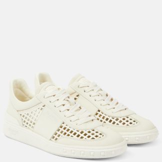 luxe replica Valentino Garavani Upvillage leren sneakers neutraal