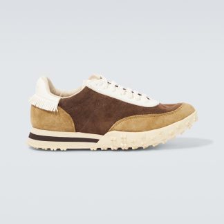 luxe replica Visvim Hospoa Runner suède sneakers bruin