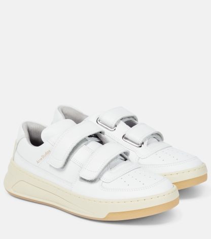 mode luxe Acne Studios Steffey leren sneakers wit