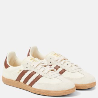 mode luxe Adidas Samba OG leren sneakers wit