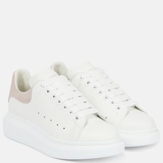 mode luxe Alexander McQueen Oversized leren sneakers wit