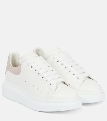 mode luxe Alexander McQueen Oversized leren sneakers wit