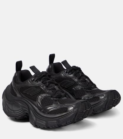 mode luxe Balenciaga 10XL mesh sneakers zwart