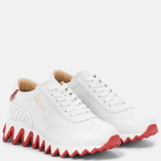 mode luxe Christian Louboutin Loubishark leren sneakers wit