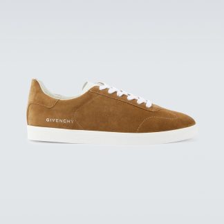 mode luxe Givenchy Town suède sneakers bruin