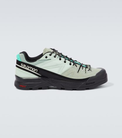 mode luxe Salomon X-Alp suède sneakers zwart