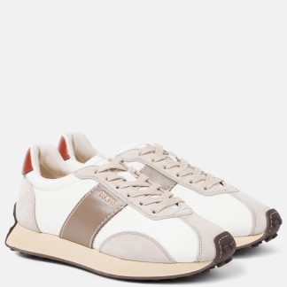 mode luxe Tods T Vintage leren en technische sneakers veelkleurig