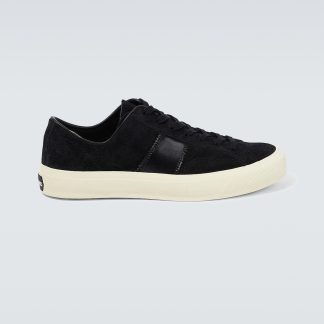 mode luxe Tom Ford Cambridge suède sneakers zwart