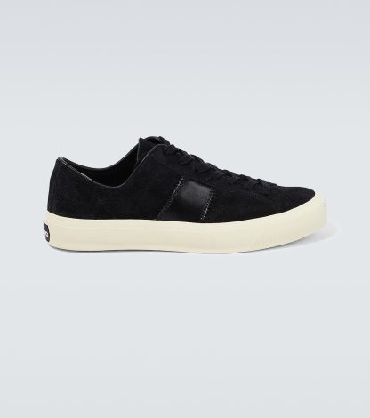 mode luxe Tom Ford Cambridge suède sneakers zwart