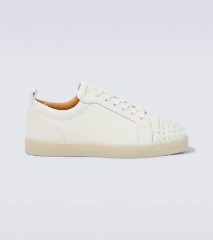 modeontwerper Christian Louboutin Louis Junior Spikes leren sneakers wit