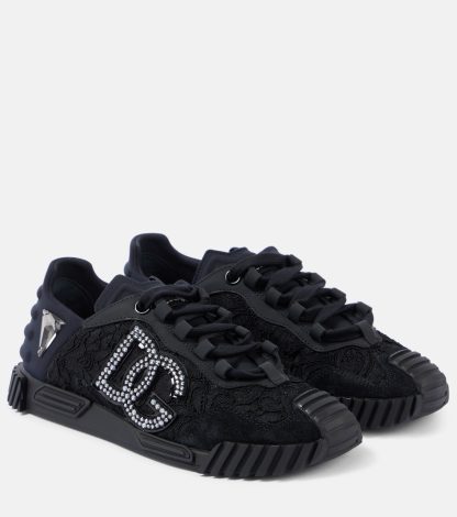 modeontwerper Dolce & Gabbana Logo sneakers zwart