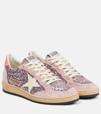 modeontwerper Golden Goose Ball Star suède glitter sneakers veelkleurig