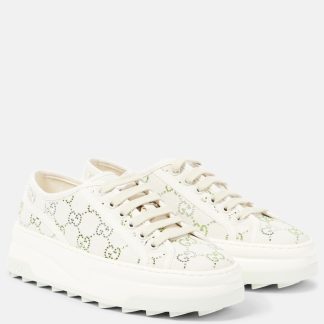 modeontwerper Gucci Gucci Tennis 1977 GG Crystal sneakers wit