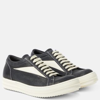 modeontwerper Rick Owens Luxor Vintage leren sneakers zwart