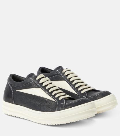 modeontwerper Rick Owens Luxor Vintage leren sneakers zwart