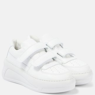 namaakontwerper Acne Studios Leren platform sneakers wit