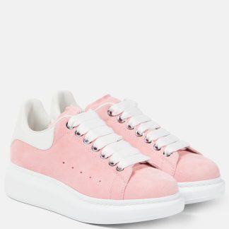 namaakontwerper Alexander McQueen Oversized suède sneakers roze