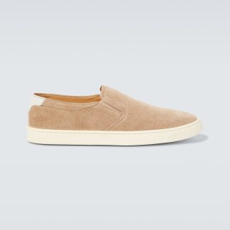 namaakontwerper Brunello Cucinelli Suède sneakers bruin