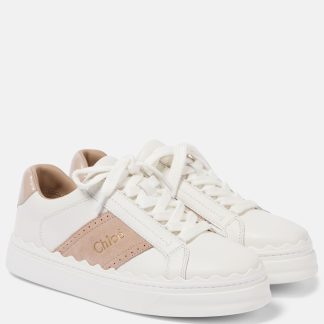 namaakontwerper Chloé Lauren leren sneakers wit