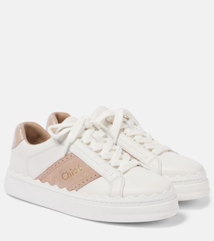 namaakontwerper Chloé Lauren leren sneakers wit