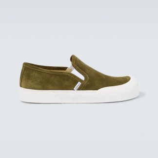 namaakontwerper Loewe Terra Vulca suède slip-on sneakers groen