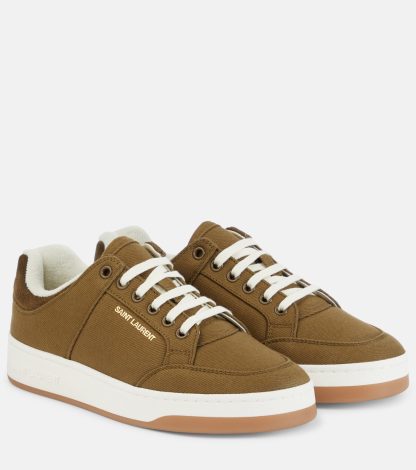 namaakontwerper Saint Laurent SL/61 gabardine sneakers groen