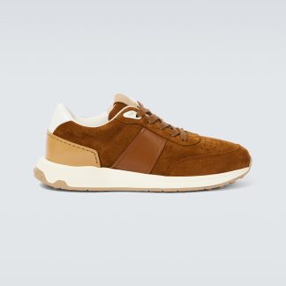 namaakontwerper Tods Suède sneakers bruin